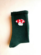 Cashmere Mushroom Socks (Red Cap Cashmere Crew) - Hansel from Basel