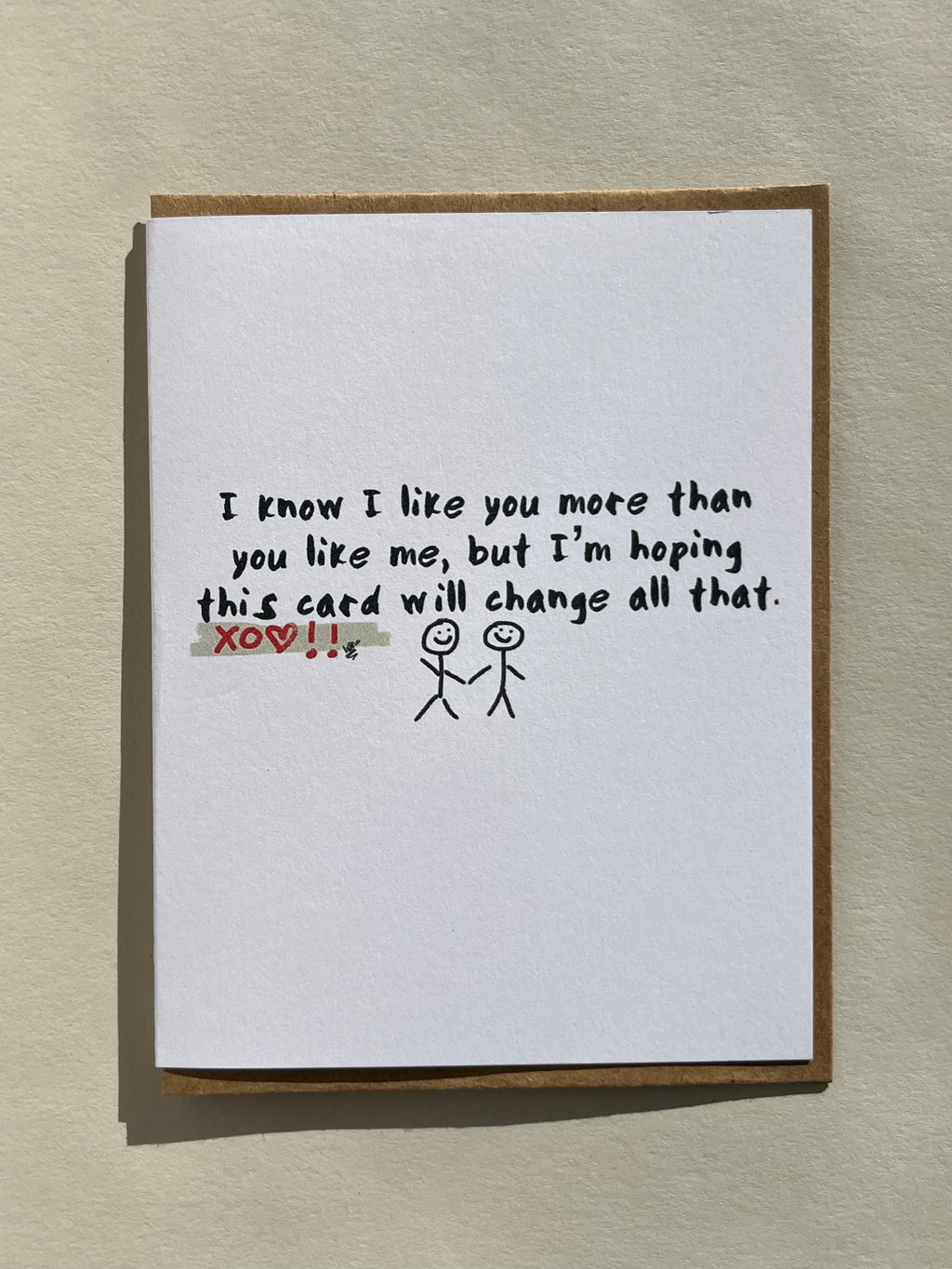 I like you more than you like me...