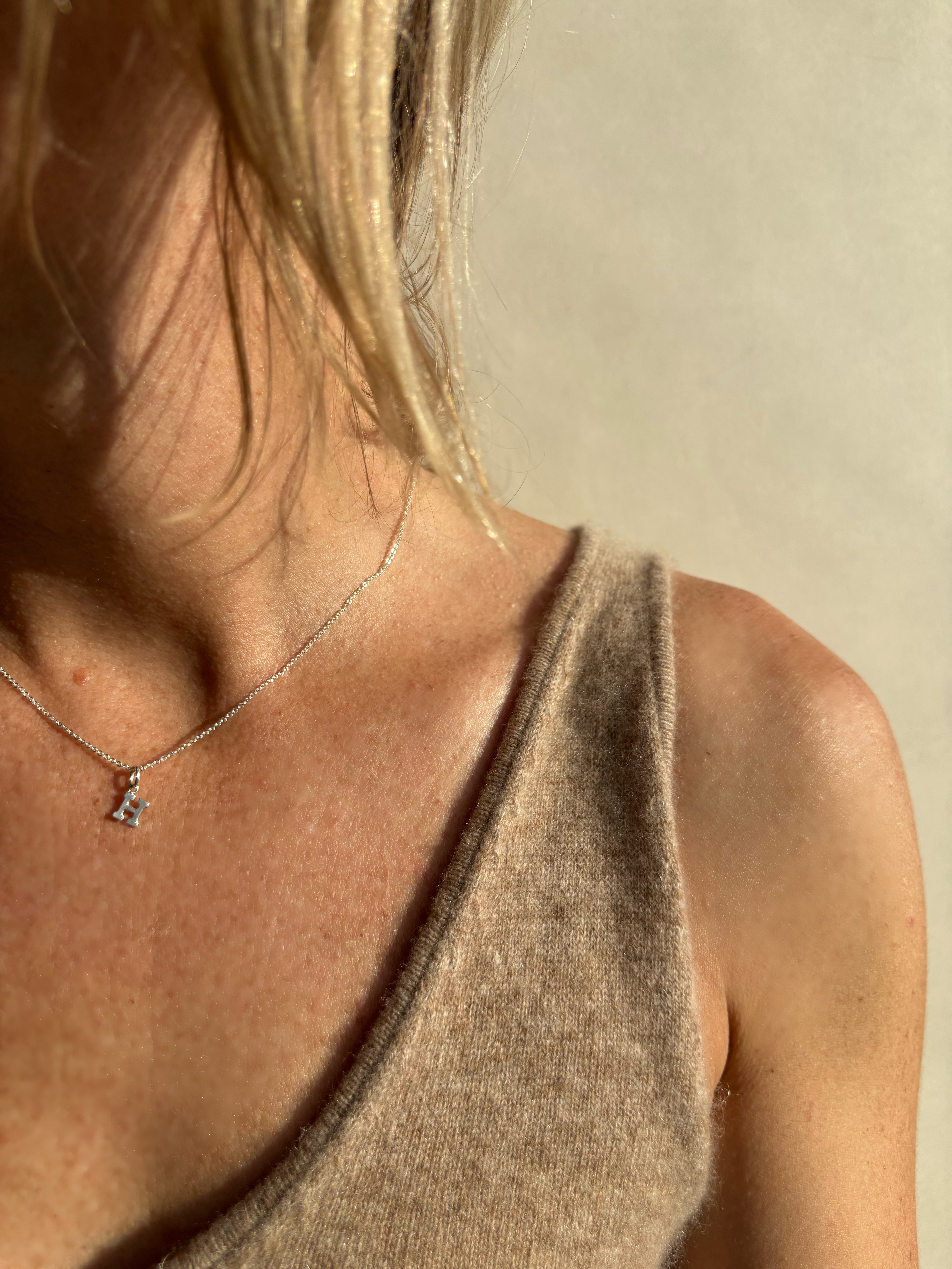 Additional Add-on Block Letter Charms - Yellow Gold-filled & Sterling Silver (Charm Only)