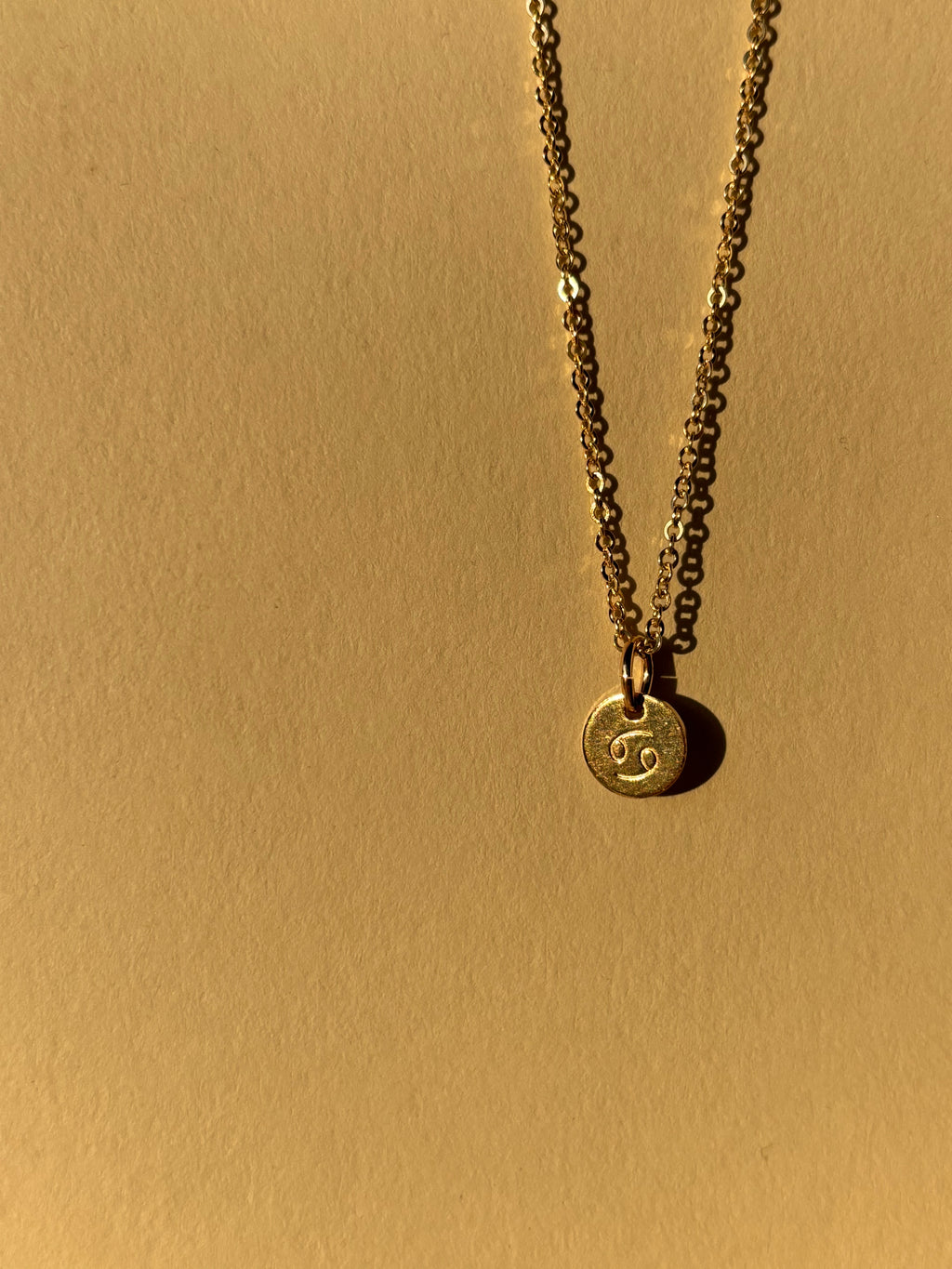 Zodiac Charm Necklace - Yellow or Rose Gold-Filled