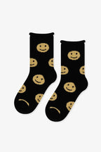 Cashmere "Lykke" Happy Face Socks by Hansel from Basel
