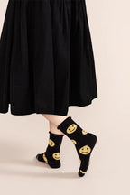 Cashmere "Lykke" Happy Face Socks by Hansel from Basel