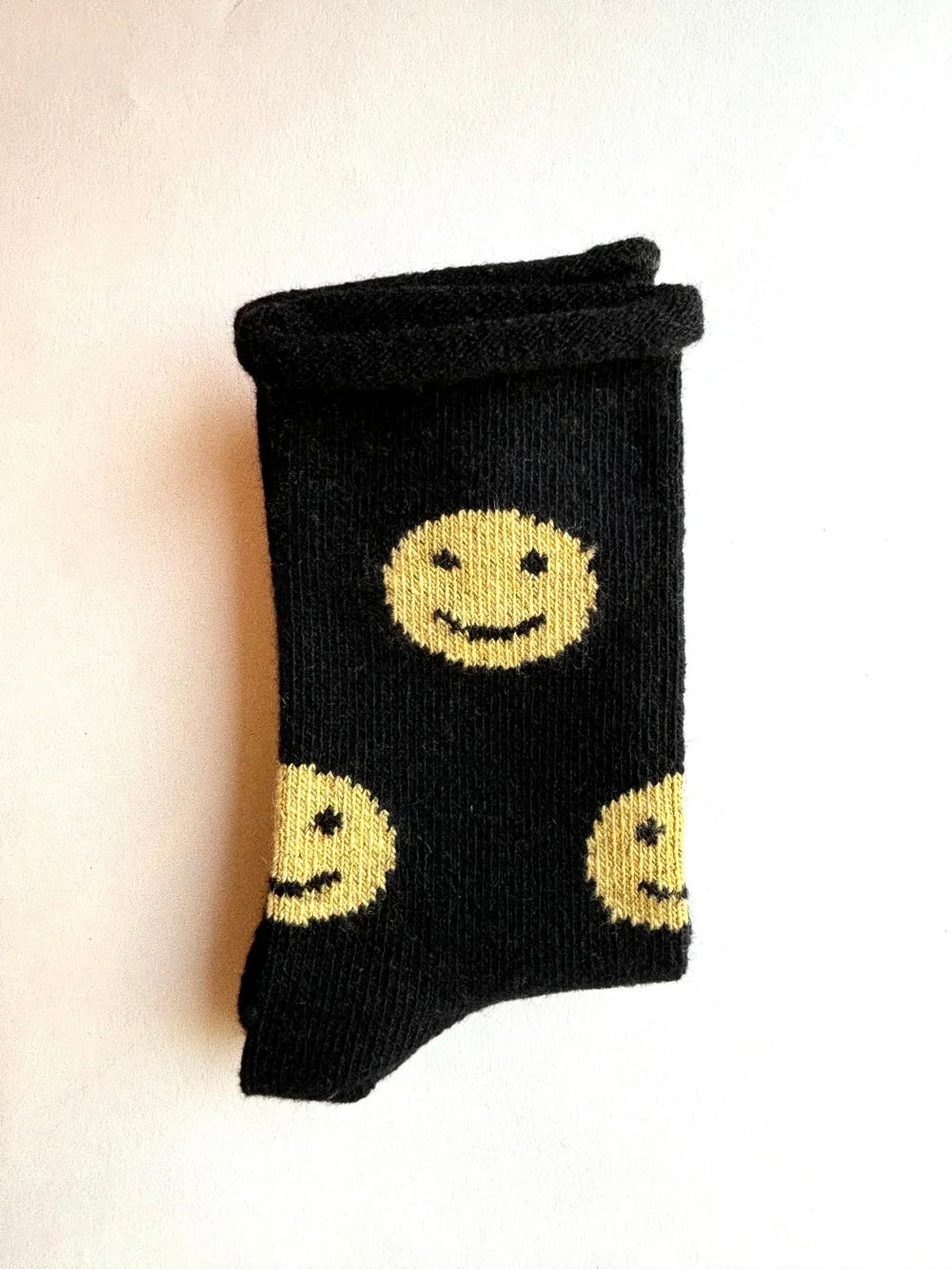 Cashmere "Lykke" Happy Face Socks by Hansel from Basel