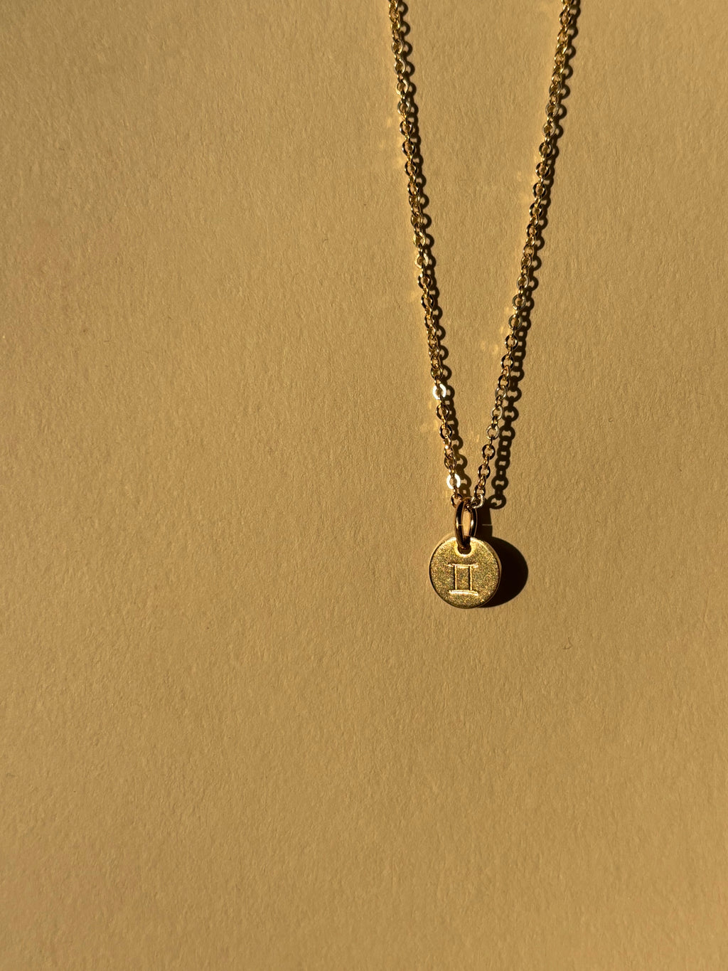Zodiac Charm Necklace - Yellow or Rose Gold-Filled