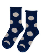 Cashmere "Rie" Polka Dot Crew Socks by Hansel from Basel