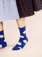 Cashmere "Rie" Polka Dot Crew Socks by Hansel from Basel