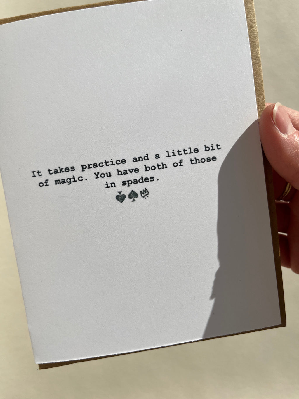 Practice and Magic in Spades