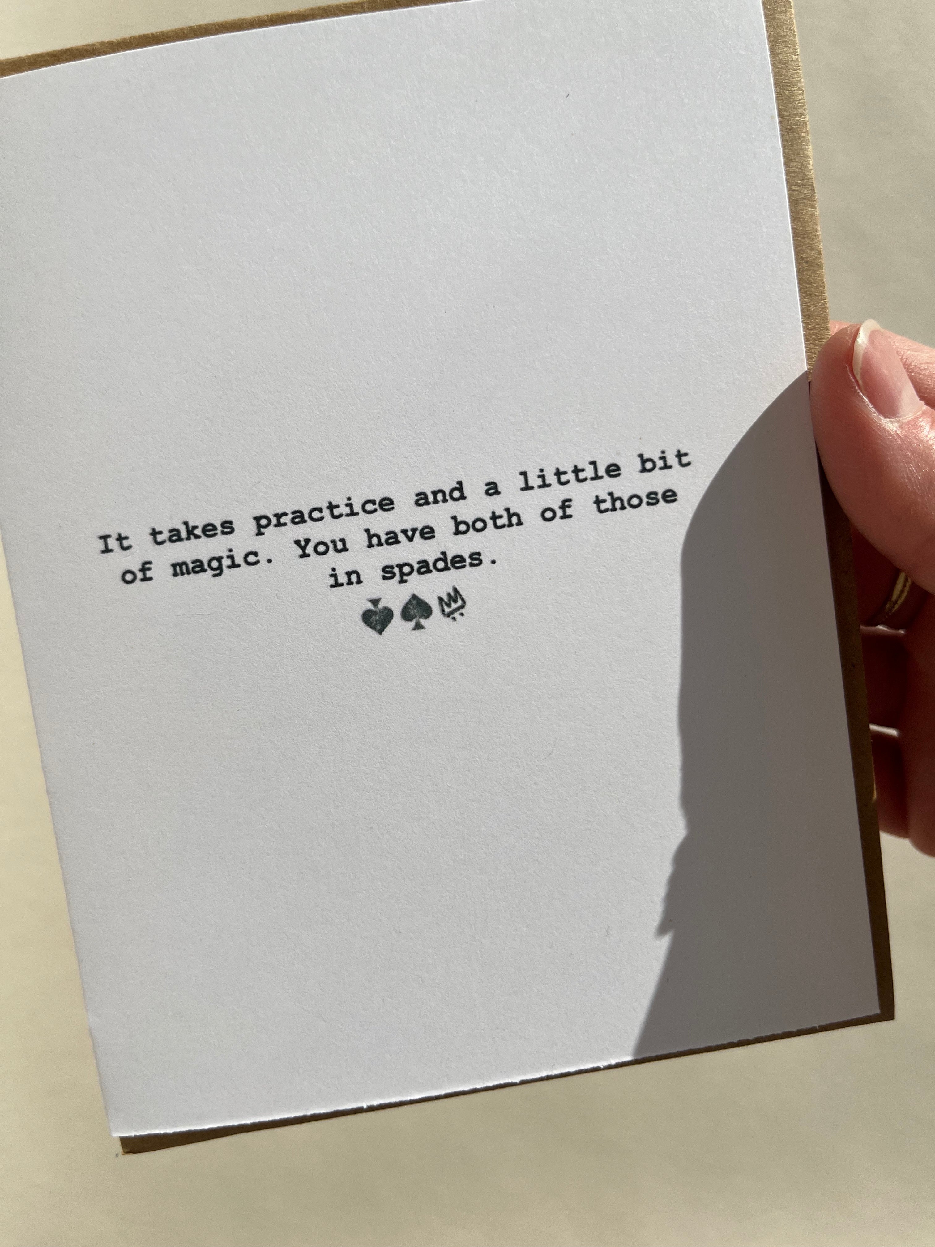 Practice and Magic in Spades