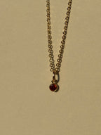 Dainty Birthstone Charm Necklace - Yellow Gold-filled