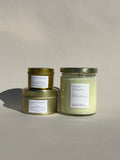 Thalken® Laurel Canyon candles in three sizes — 2oz and 6oz gold tins and 8oz soft-glow glass jar. Scent profile: sweet and intoxicating notes of lemon, orange blossom, and night-blooming jasmine
