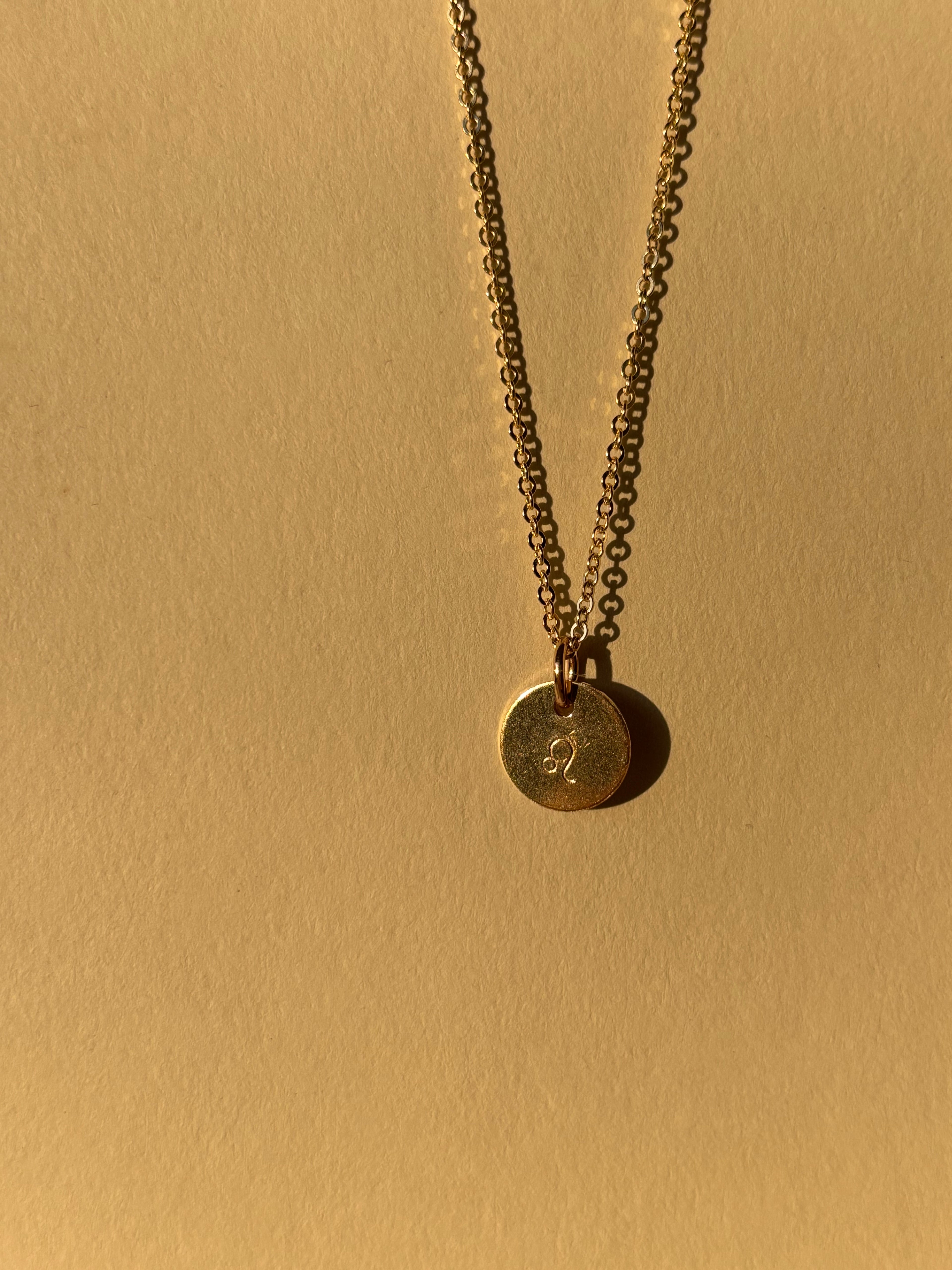 Zodiac Charm Necklace - Yellow or Rose Gold-Filled