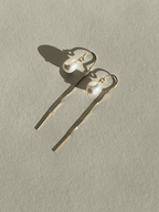 Small Freshwater Pearl Drop Threader Earrings