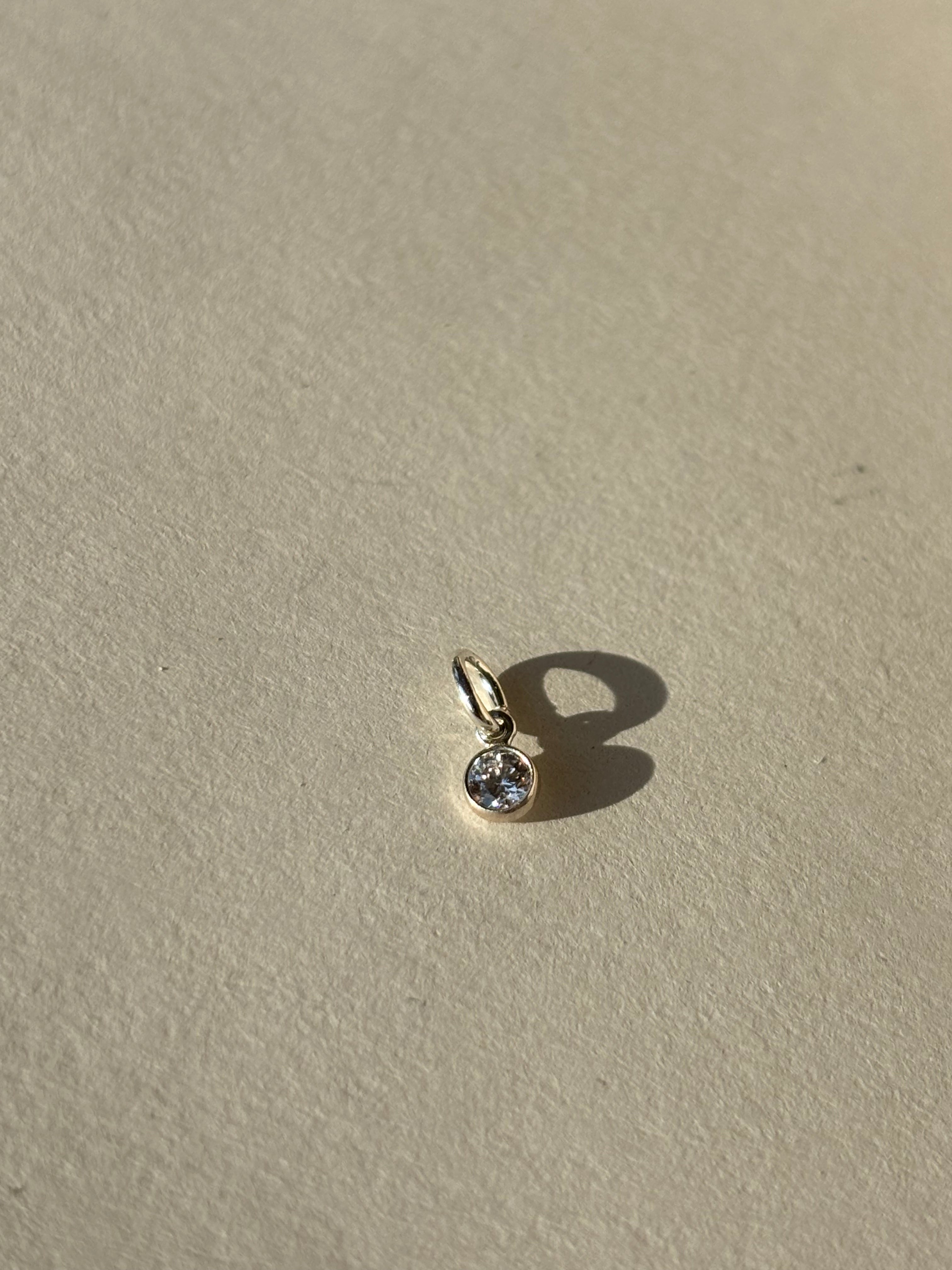 Additional Add-on Dainty Birthstone Charms - Sterling Silver (Charm Only)