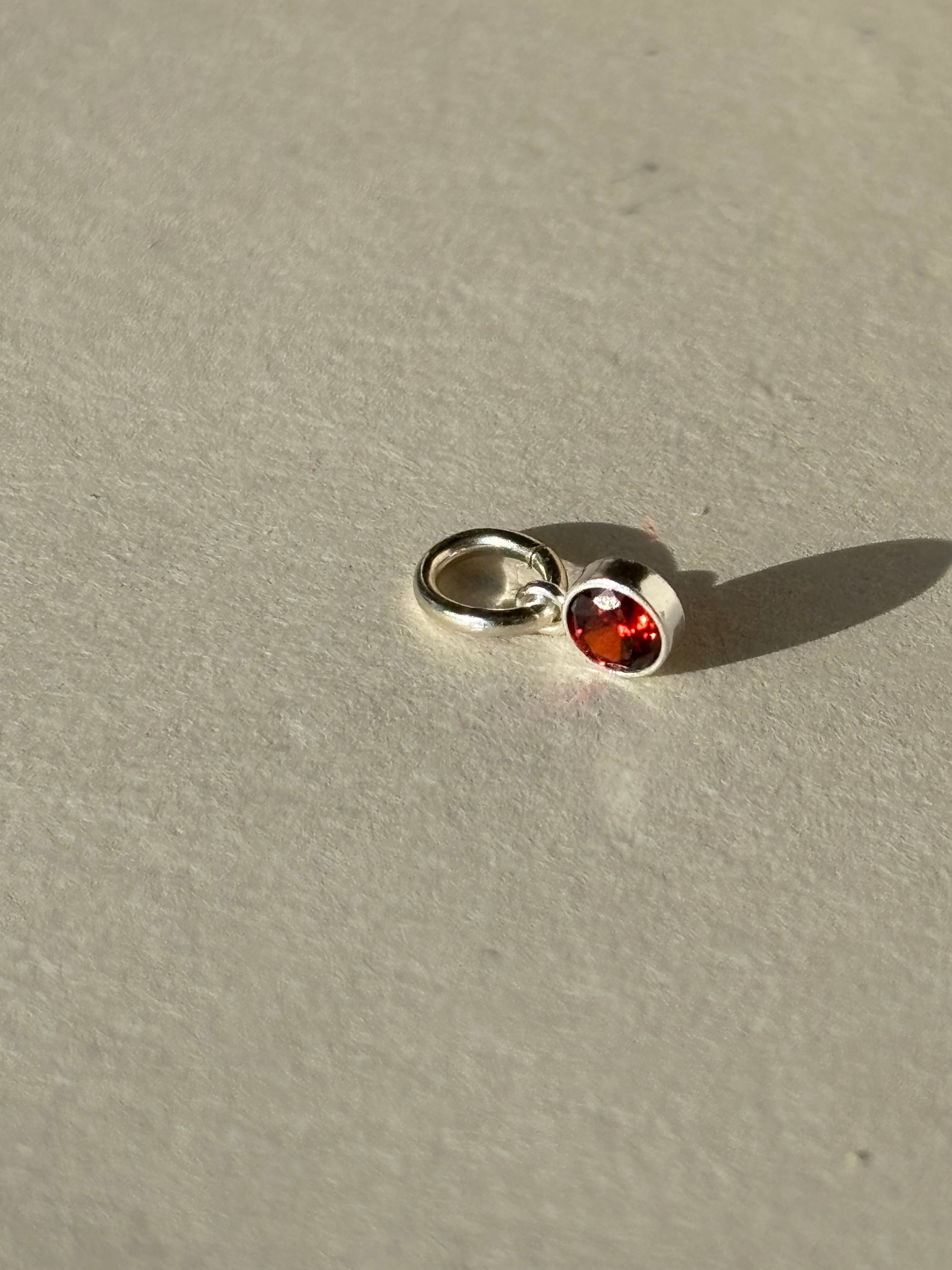 Additional Add-on Dainty Birthstone Charms - Sterling Silver (Charm Only)