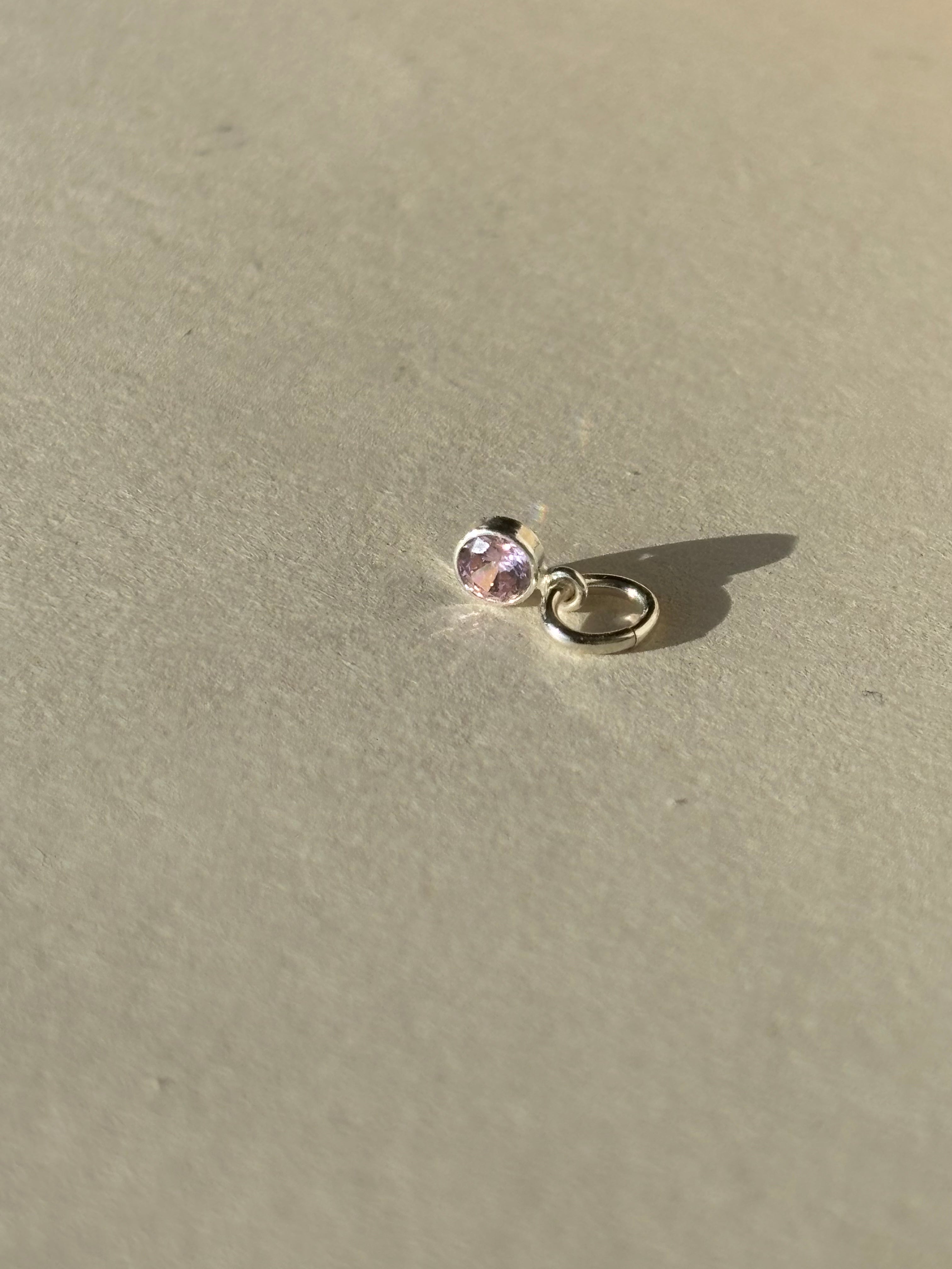 Additional Add-on Dainty Birthstone Charms - Sterling Silver (Charm Only)