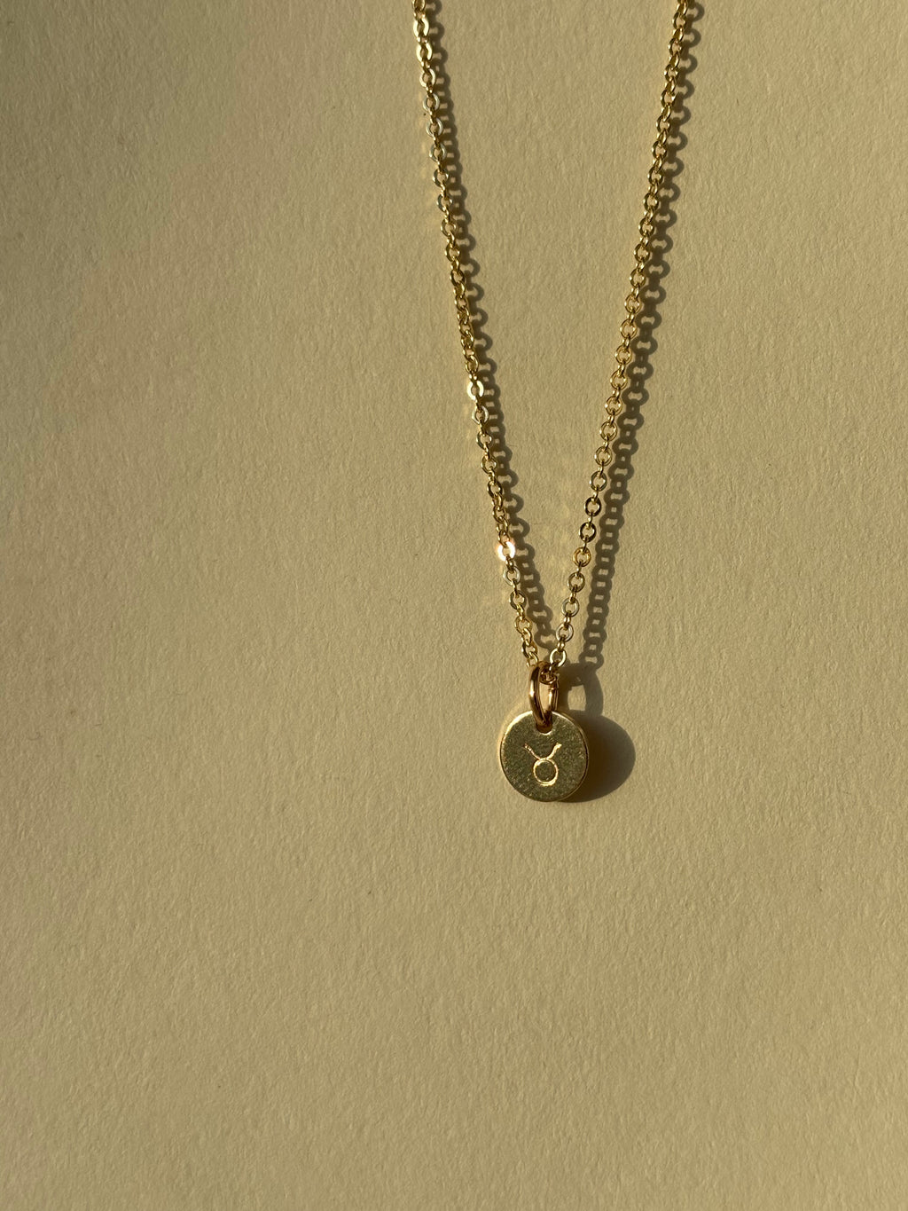 Zodiac Charm Necklace - Yellow or Rose Gold-Filled