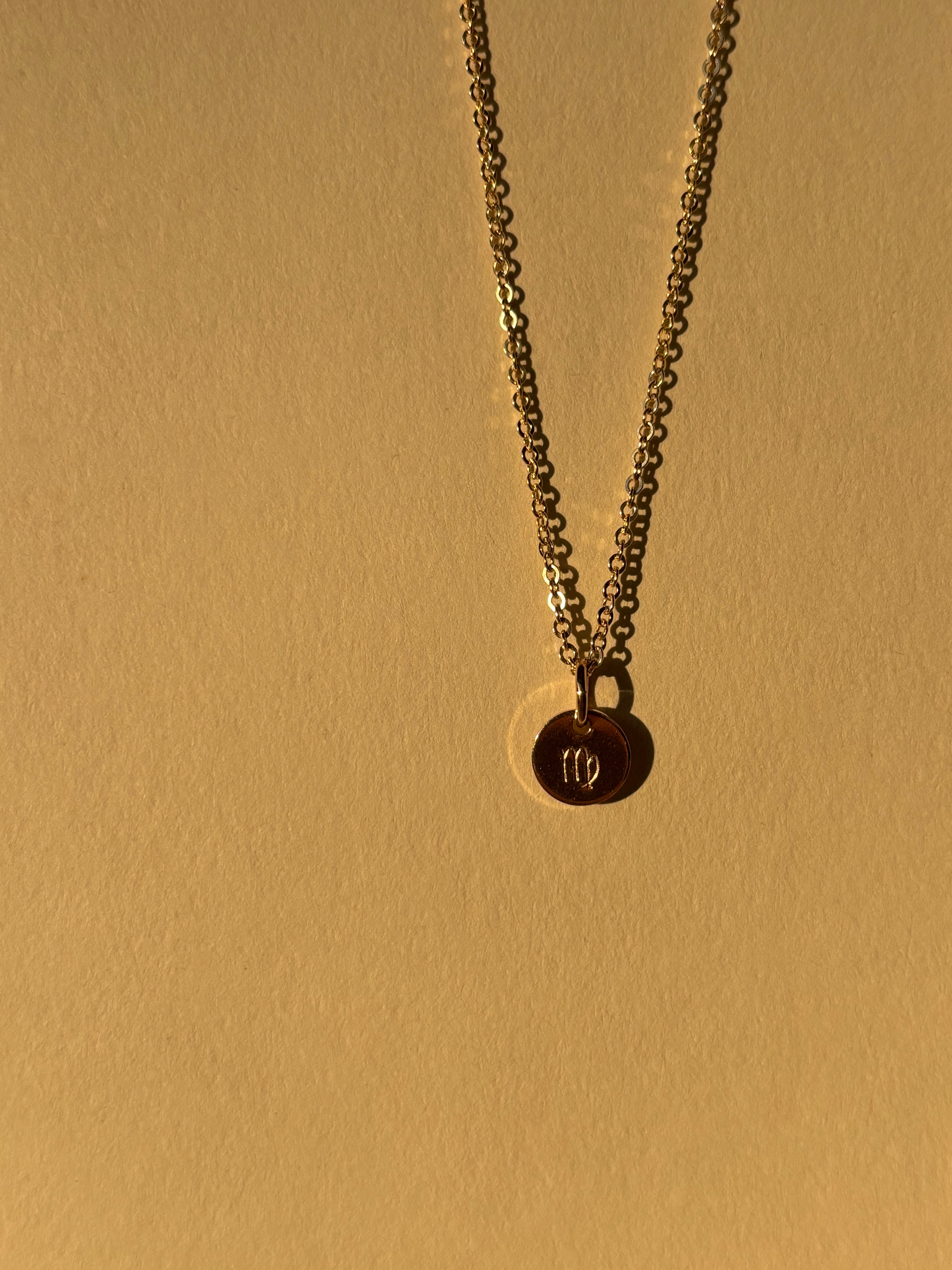 Zodiac Charm Necklace - Yellow or Rose Gold-Filled