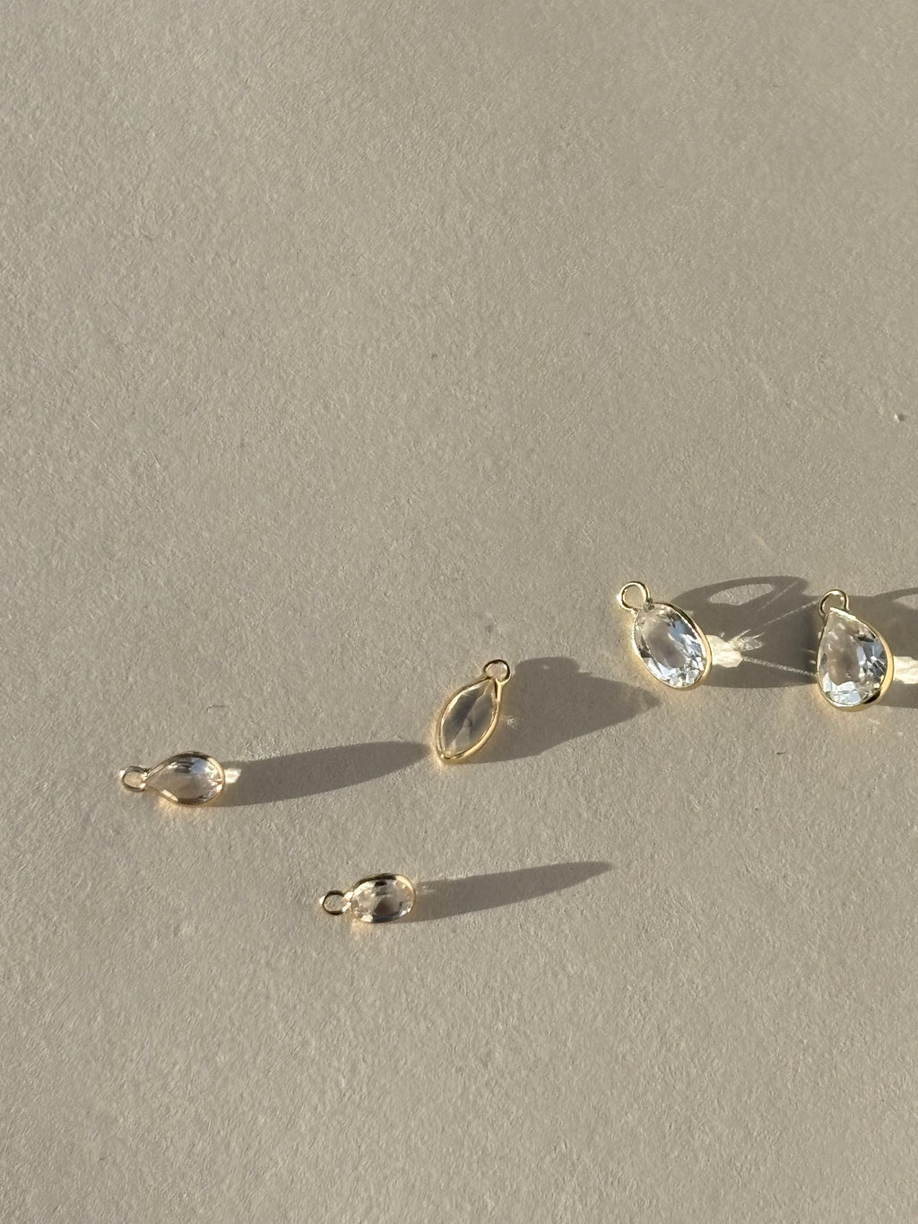 Additional Add-on Dainty Natural Gemstone Earring Drop Charms - 14k Solid Gold (Drop Only)